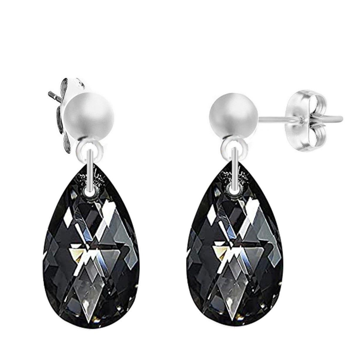 SC CRYSTAL Boucles d'oreilles SC Crystal ornées de Cristaux Scintillants