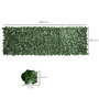 Voir la diapositive 3 : OUTSUNNY Haie Artificiel Brise-Vue décoration Rouleau 3L x 1H m Feuillage réaliste Anti-UV Vert Foncé