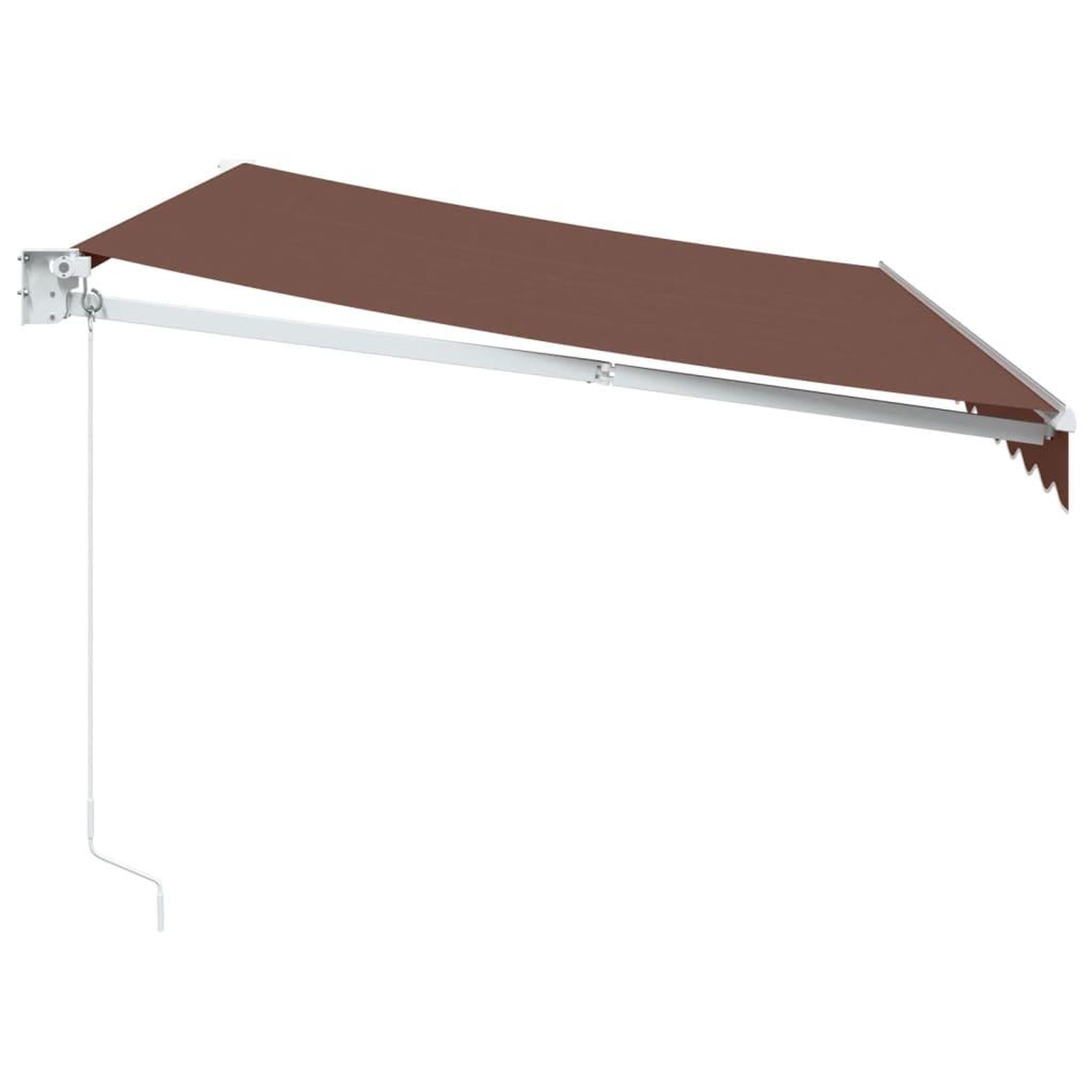 Voir la diapositive 4 : VIDAXL Auvent manuel retractable marron 350x250 cm