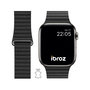 Voir la diapositive 1 : IBROZ Bracelet Apple Watch Cuir Loop 42/44/45mm noir