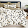 Voir la diapositive 2 : Home collection Parure housse de couette 100 % percale de coton 80 fils Floraine