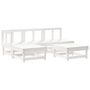 Voir la diapositive 2 : VIDAXL Salon de jardin 5 pcs blanc bois massif de pin