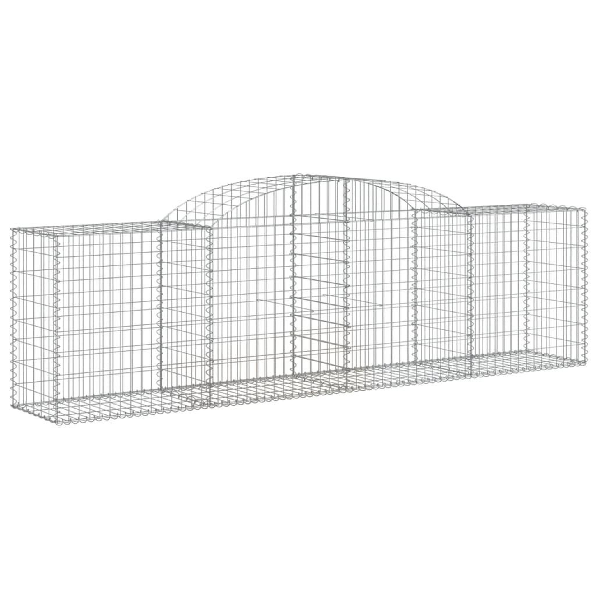 Voir la diapositive 3 : VIDAXL Paniers a gabions arques 5 pcs 300x50x80/100 cm fer galvanise