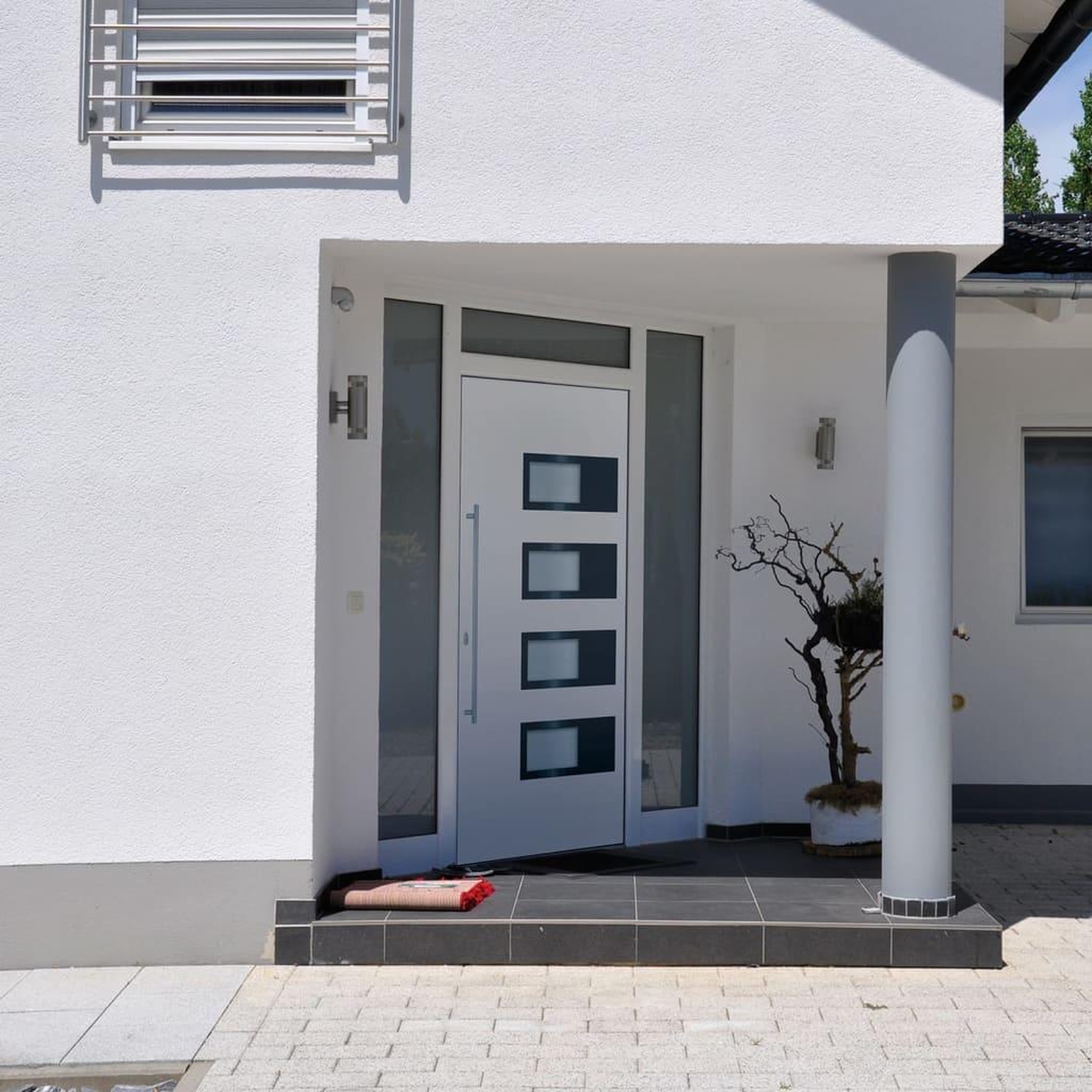 VIDAXL Porte d'entree Blanc 100x200 cm Aluminium et PVC