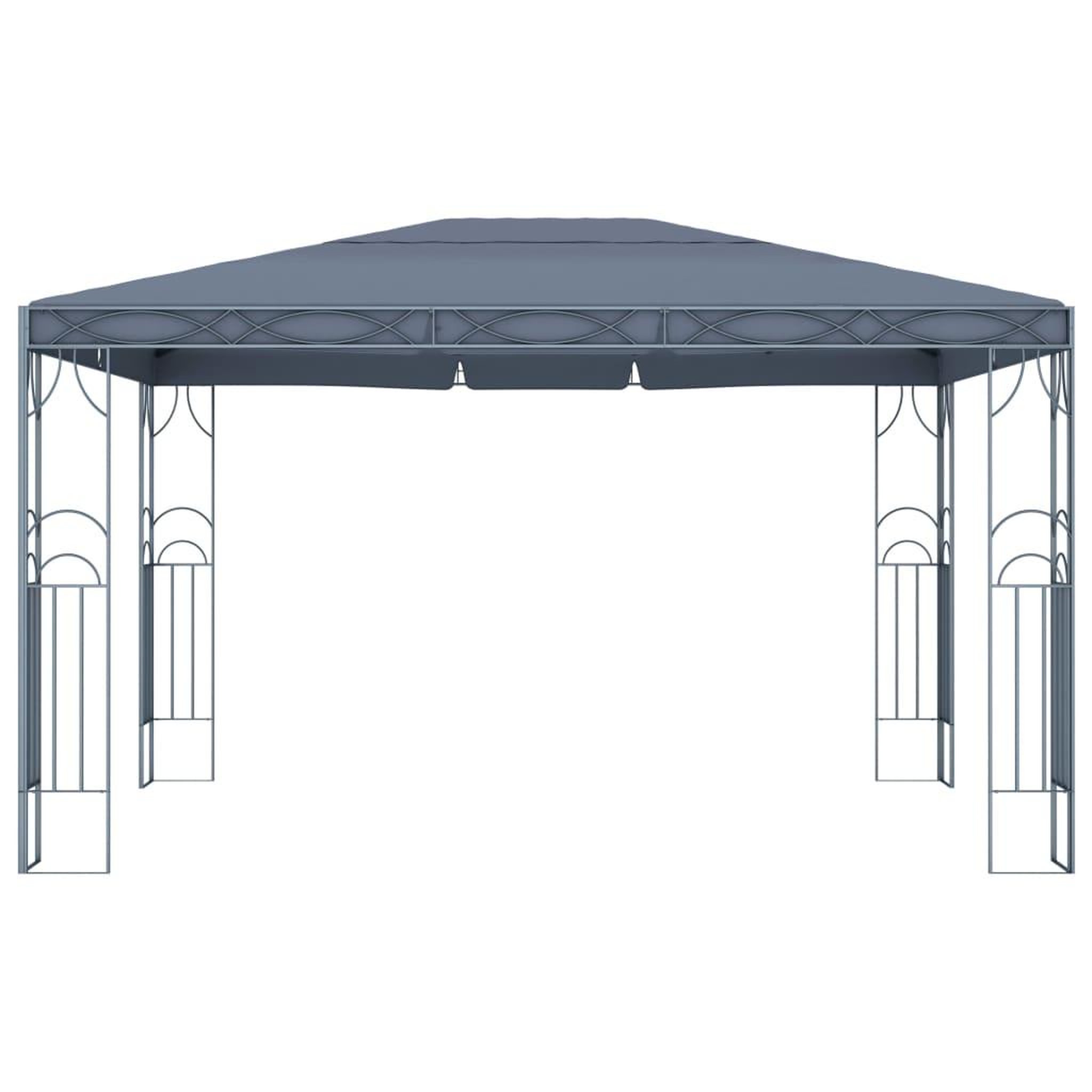 Voir la diapositive 4 : VIDAXL Tonnelle avec guirlande lumineuse a LED 400x300 cm Anthracite
