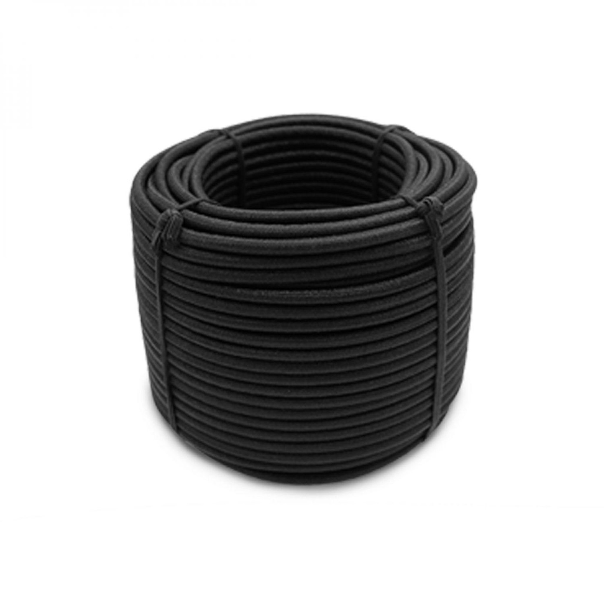 Voir la diapositive 1 : LINXOR Bobine, rouleau de tendeur élastique - 50 mètres x 8 mm - Noir
