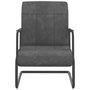 Voir la diapositive 2 : VIDAXL Chaise cantilever Gris fonce Velours