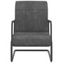 Voir la diapositive 2 : VIDAXL Chaise cantilever Gris fonce Velours