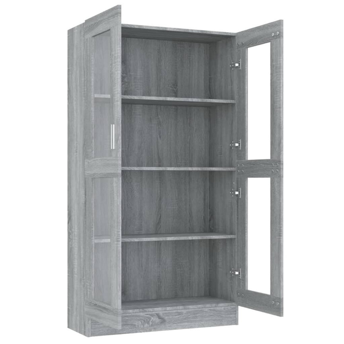 VIDAXL Armoire a vitrine Sonoma gris 82,5x30,5x150cm Bois d'ingenierie