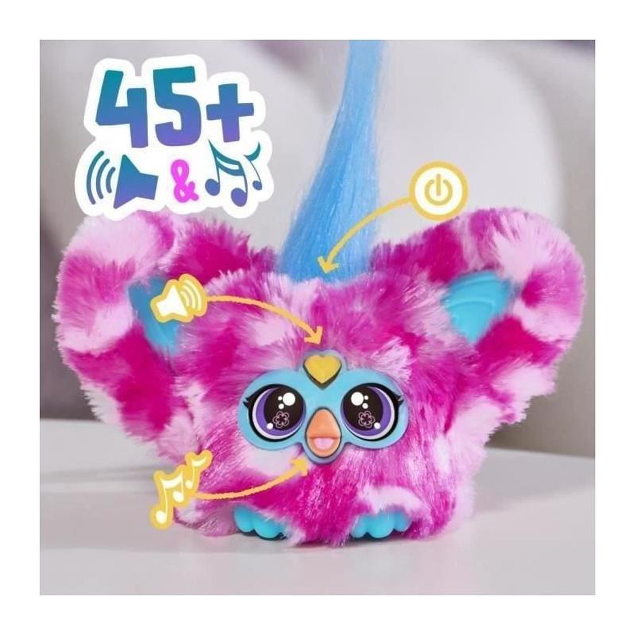 Voir la diapositive 3 : HASBRO Furby Furblets Dah-Tee, mini peluche électronique