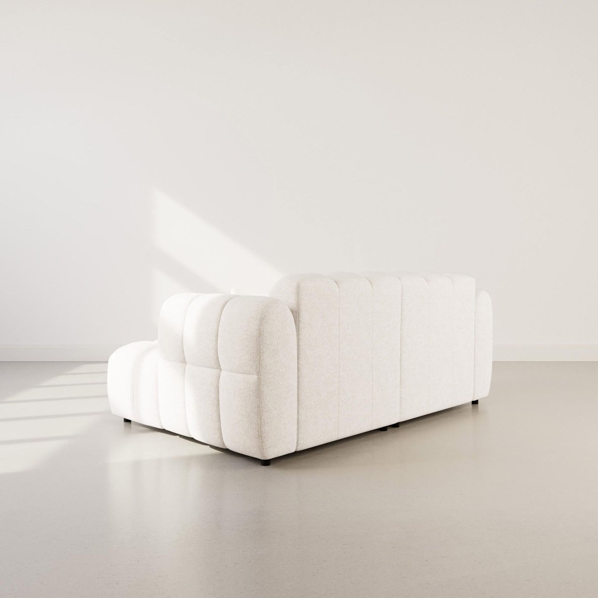 LISA DESIGN Mini ray - canapé d'angle droit 4 places en tissu texturé