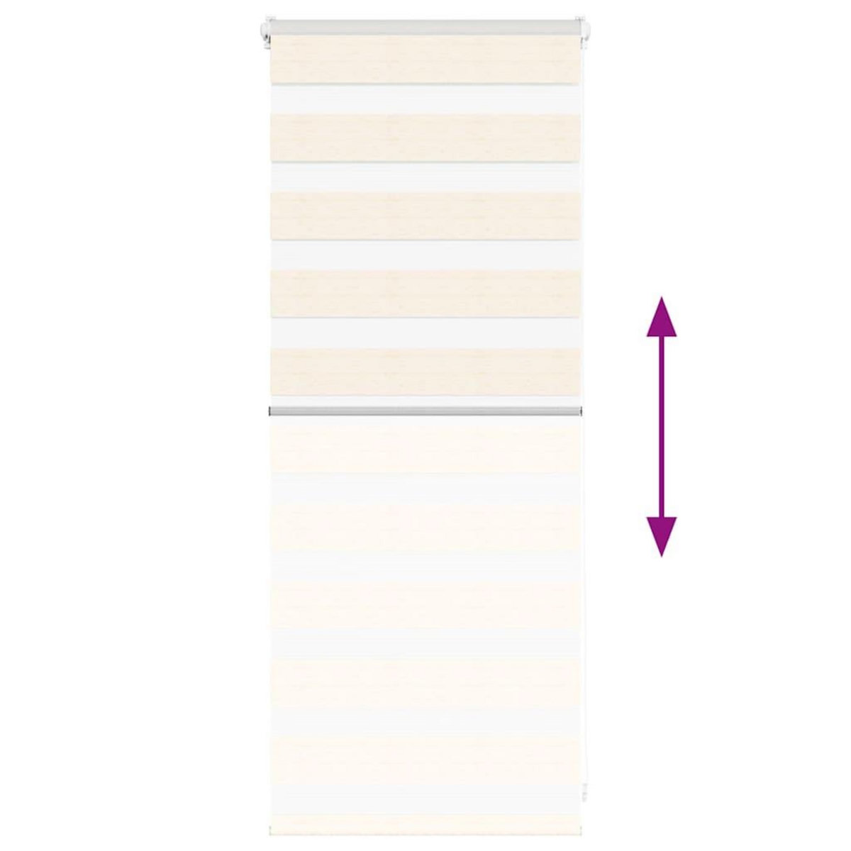 VIDAXL Store zebre beige marbre largeur du tissu 60,9 cm polyester