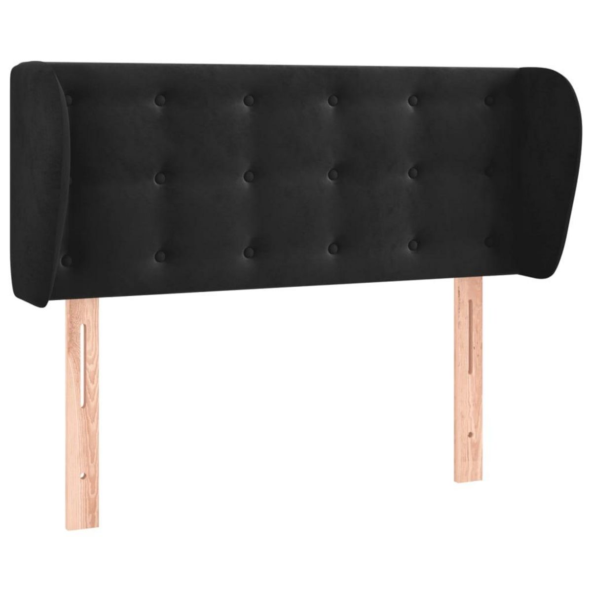 VIDAXL Tete de lit avec oreilles Noir 93x23x78/88 cm Velours