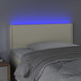 Voir la diapositive 3 : VIDAXL Tete de lit a LED Creme 100x5x78/88 cm Similicuir