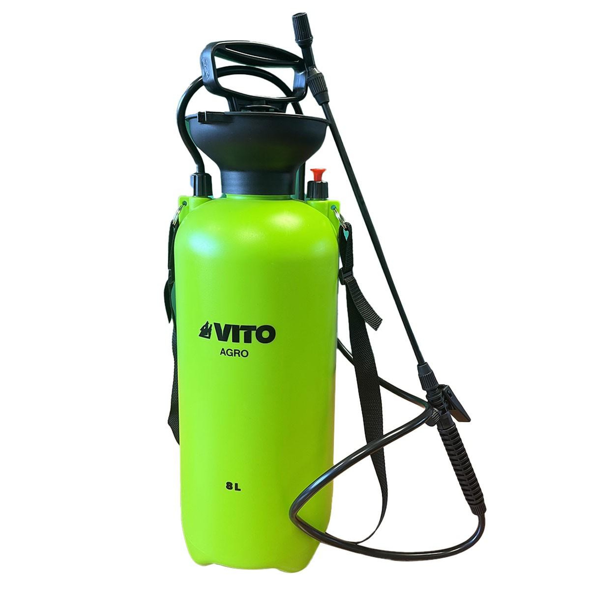 Voir la diapositive 6 : VITO Garden Pulvérisateur de jardin 8l + lance 60cm poignée tuyau 1.20m - pulvérisateur à main spray et jet vito