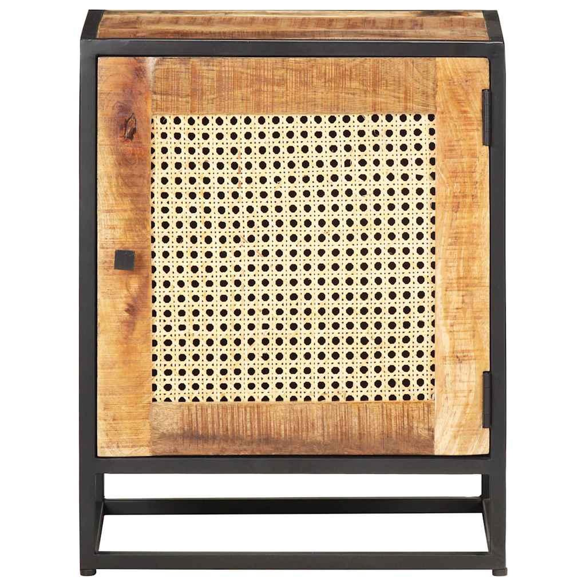 Voir la diapositive 5 : VIDAXL Table de chevet 40x30x50 cm Bois de manguier et canne naturelle