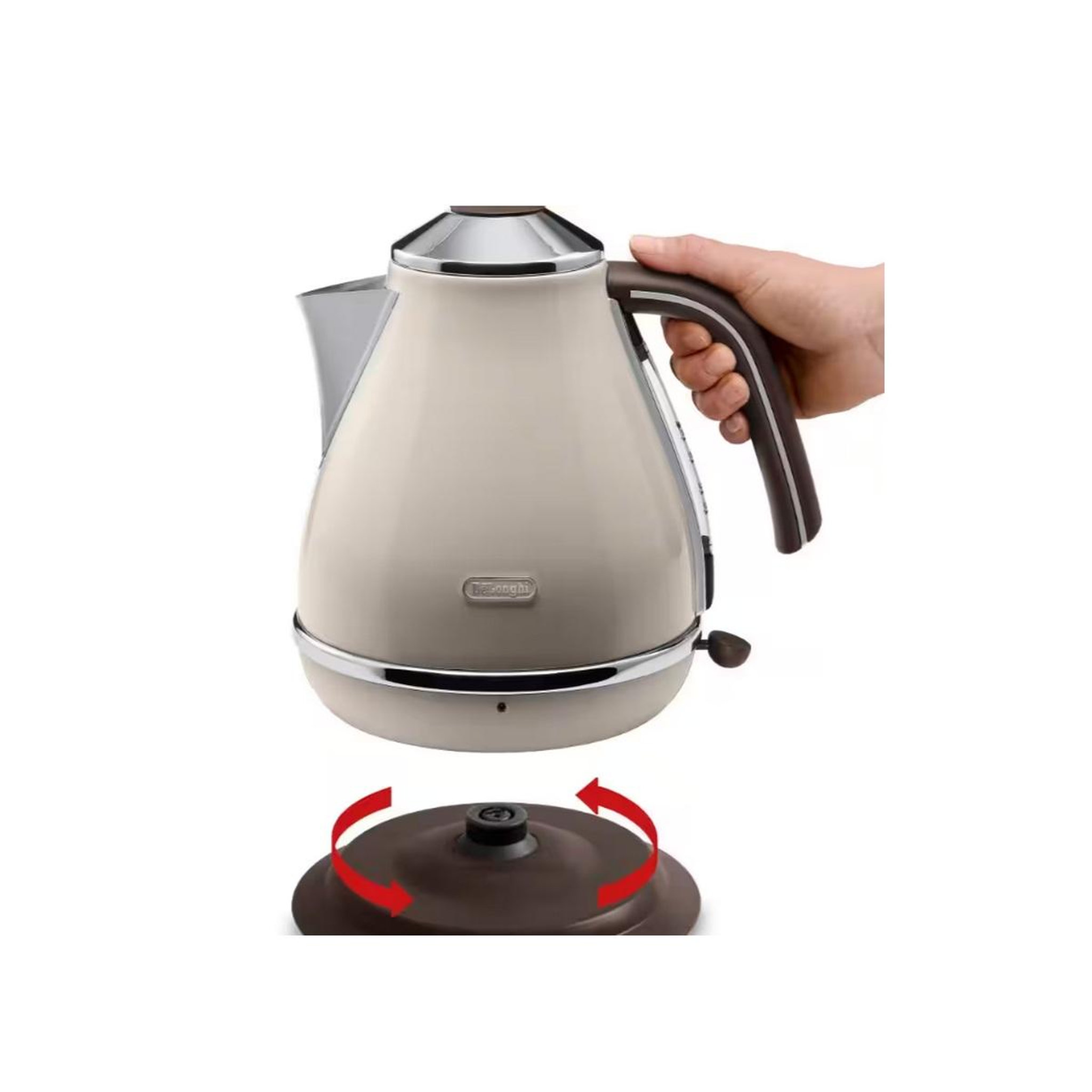 Voir la diapositive 2 : DELONGHI Bouilloire sans fil 1.7l 2000w beige - kbov2001.bg