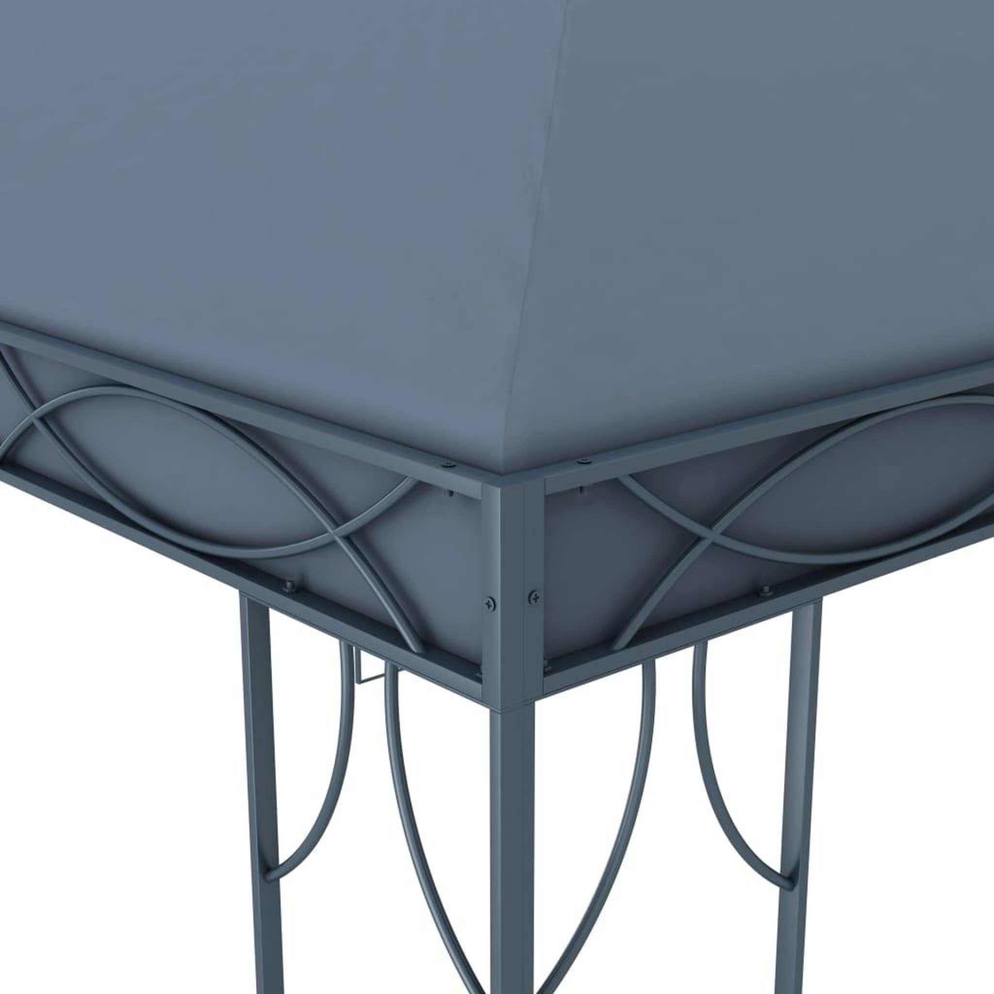 Voir la diapositive 5 : VIDAXL Tonnelle avec guirlande lumineuse a LED 300x300 cm Anthracite