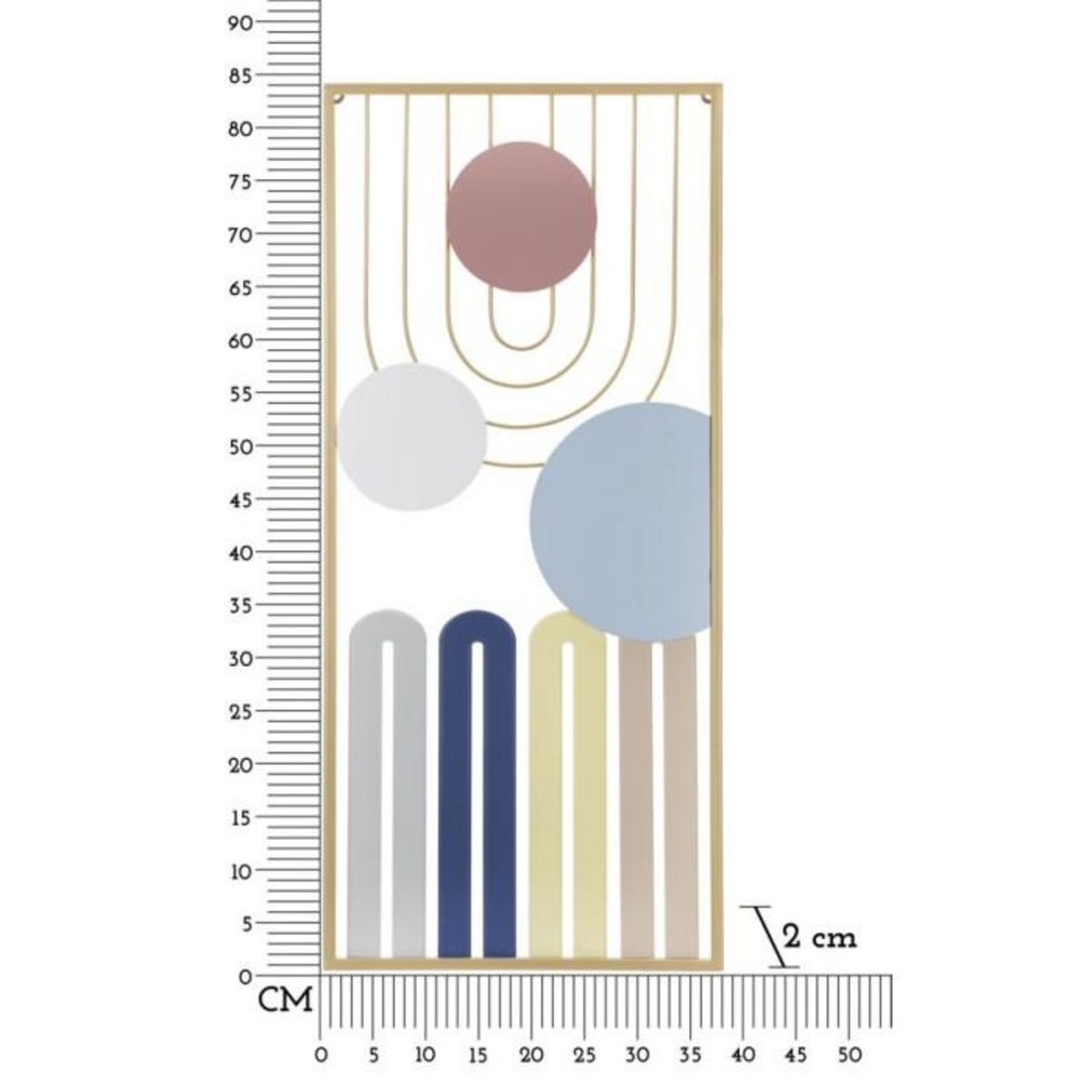 Paris Prix Décoration Murale Encadrée en Métal  Colorful  84cm Multicolore