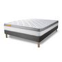 Voir la diapositive 3 : SEPTNUITS Matelas + sommier gris Memo Zen Mousse à mémoire de forme 5 zones de confort MAXI épaisseur