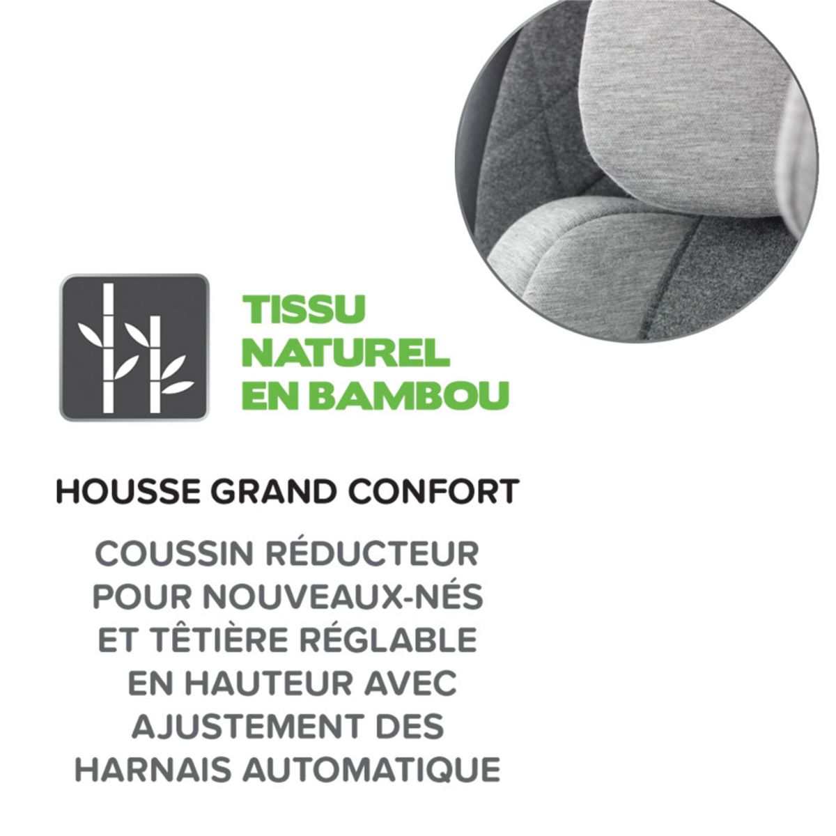 NADO X MIGO Siège auto i-Size O6 40-125 cm - Nado x Migo - coloris noir