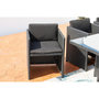 Voir la diapositive 4 : CONCEPT USINE Table et chaises 8 places encastrables en résine noir-noir MIAMI