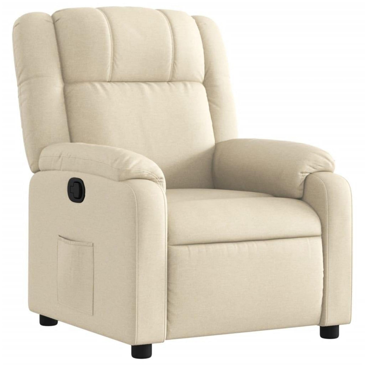VIDAXL Fauteuil inclinable Creme Tissu
