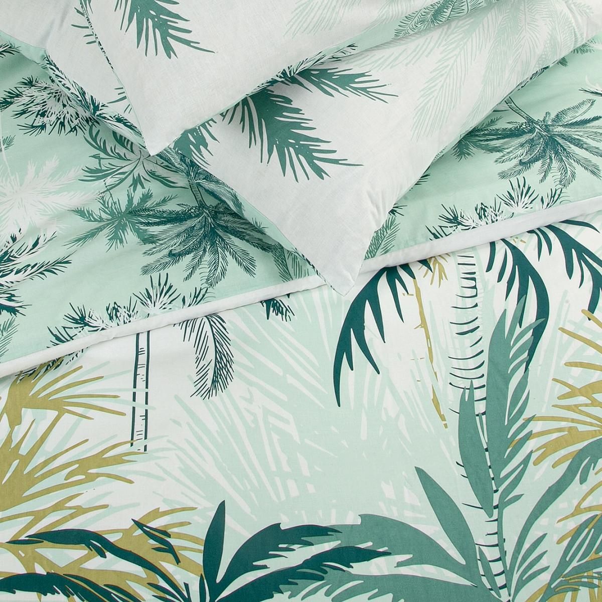 FUTURE HOME Parure de lit 2 personnes feuillage réversible