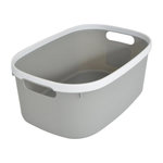 Paris Prix Panière de Rangement Bicolore  Poignées  37cm Gris