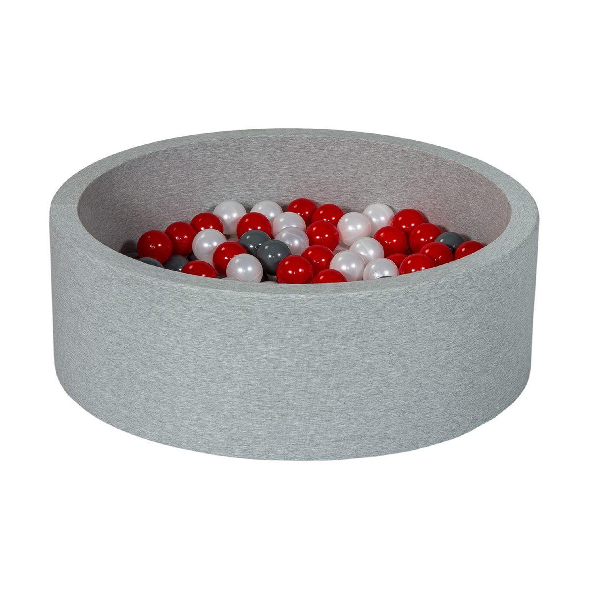 VELINDA Piscine à balles aire de jeu + 200 balles perle, rouge, gris