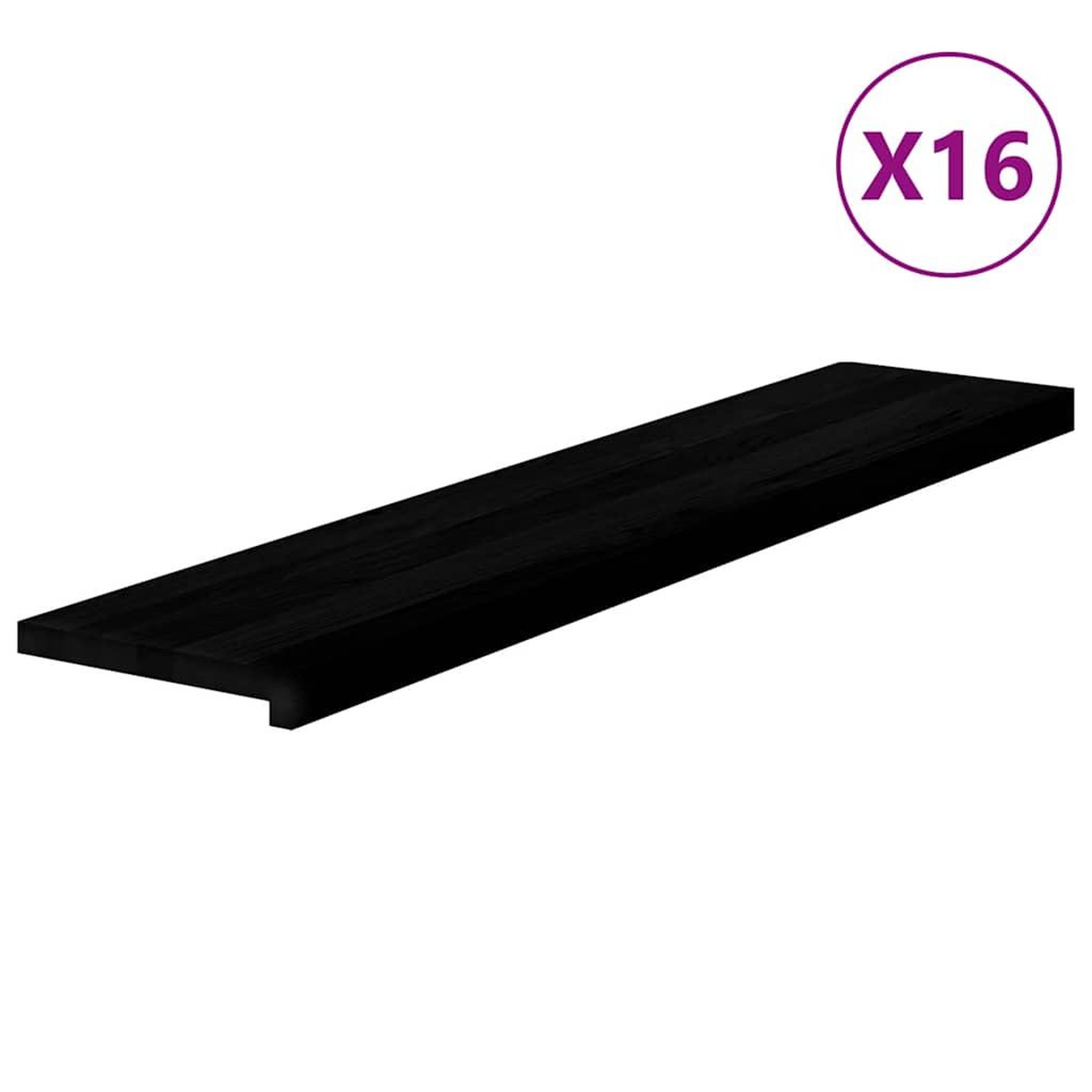 Voir la diapositive 2 : VIDAXL Marches d'escalier 16 pcs marron fonce 120x25x2 cm chene massif