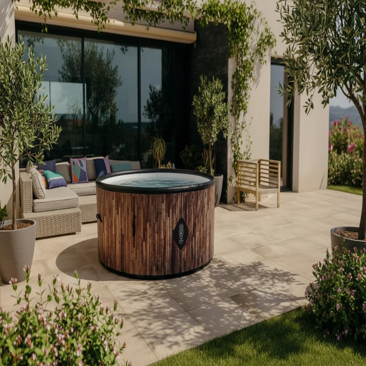 COCO SPA Piscine gonflable St Tropez 180 cm diamètre, 1200 litres