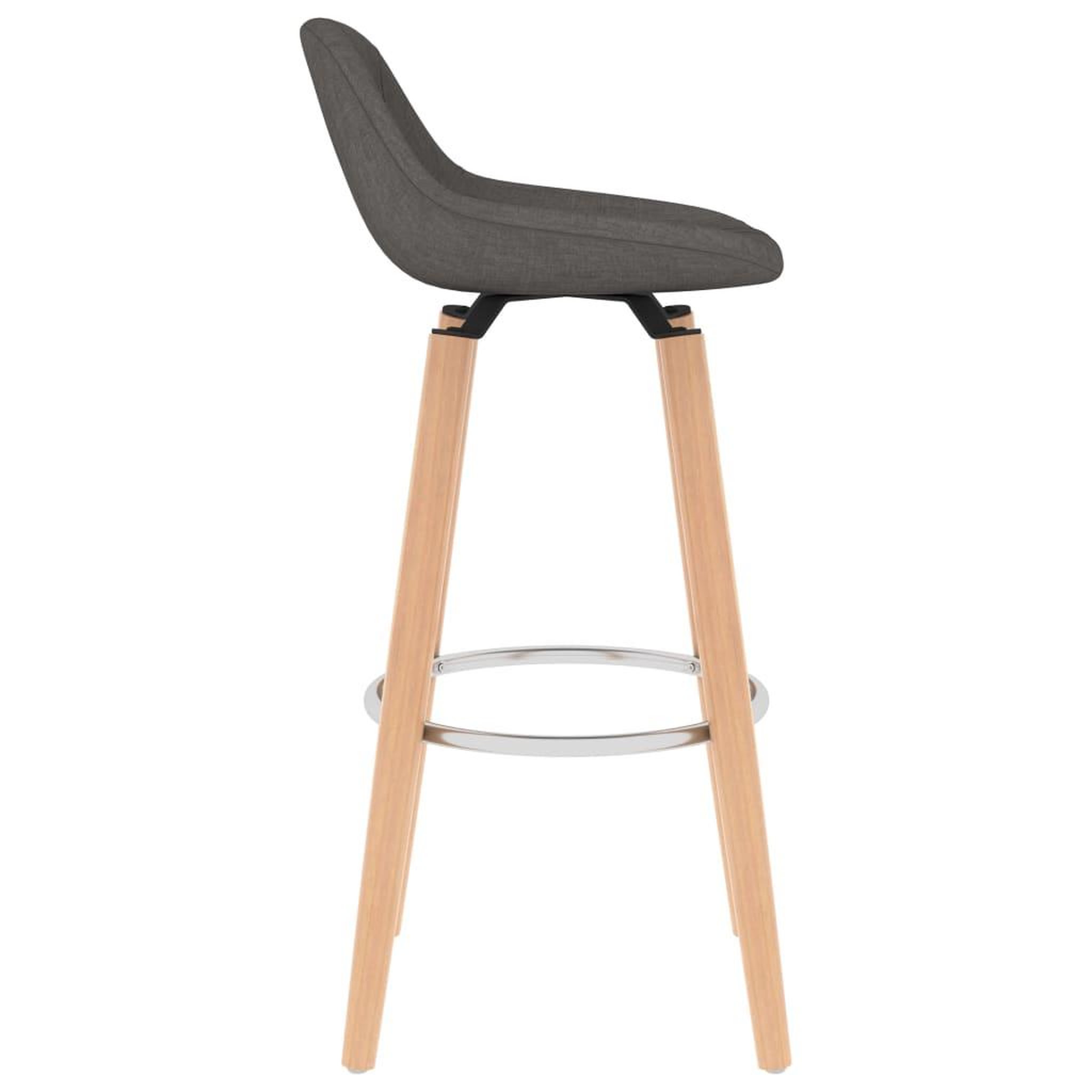 Voir la diapositive 4 : VIDAXL Tabourets de bar lot de 2 gris fonce tissu