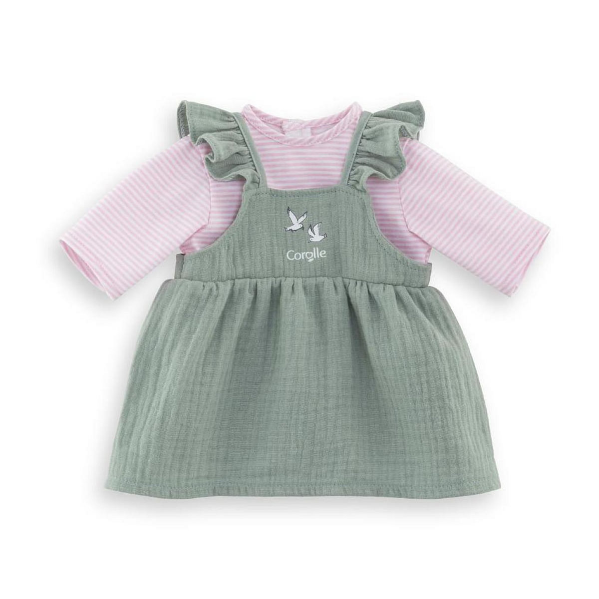 Corolle Robe à Volants & T-Shirt Bords de Loire pour poupon 42 cm