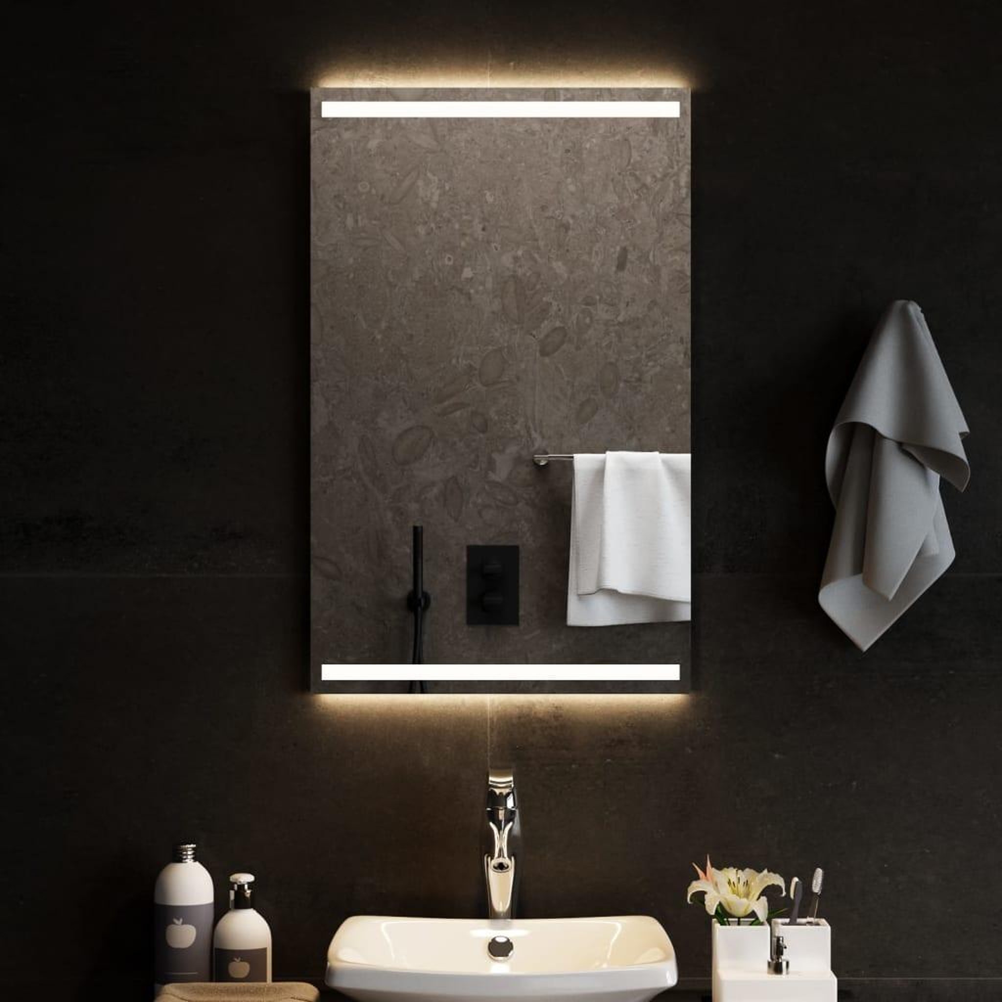 Voir la diapositive 1 : VIDAXL Miroir de salle de bain a LED 50x80 cm