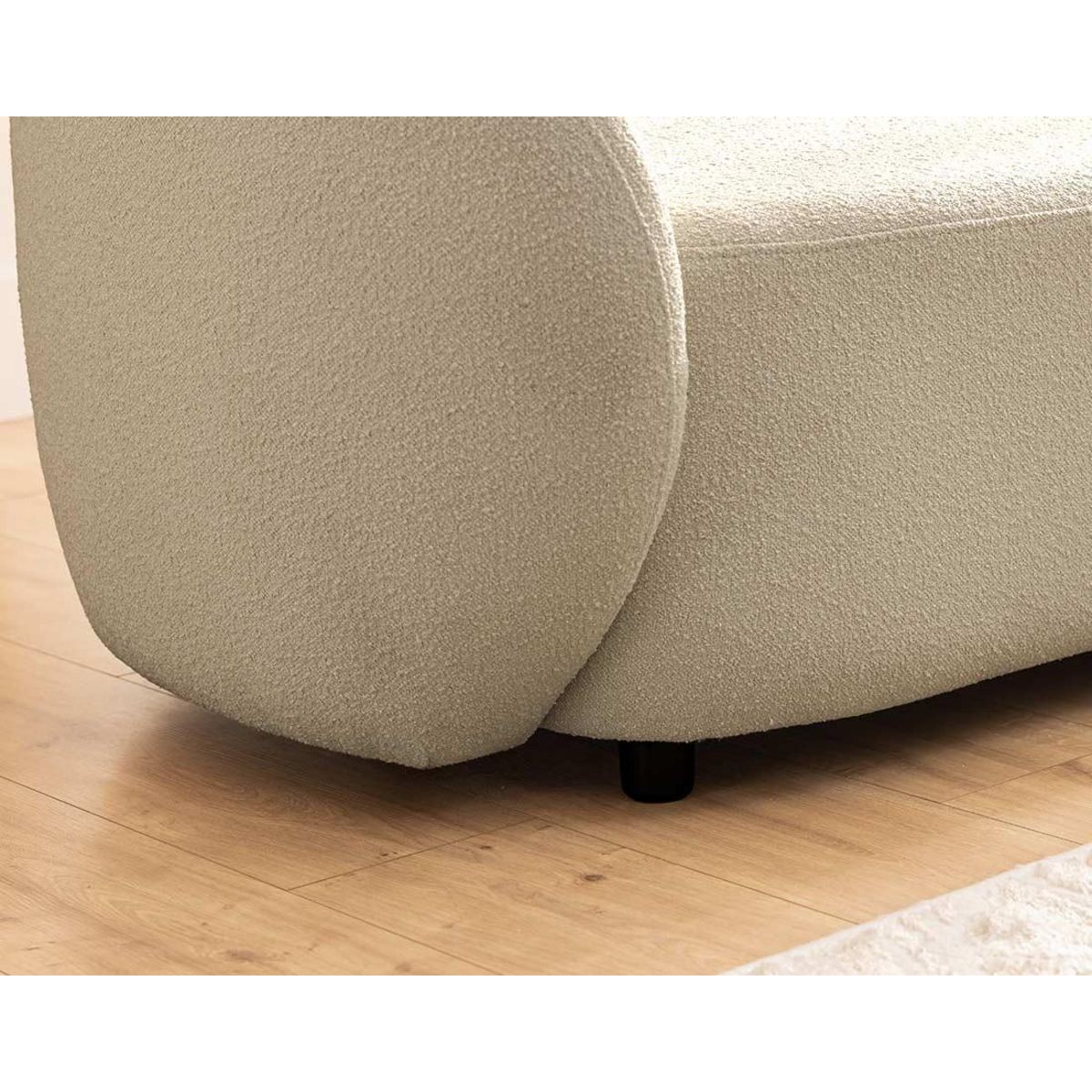 LISA DESIGN Flore - fauteuil en tissu bouclette