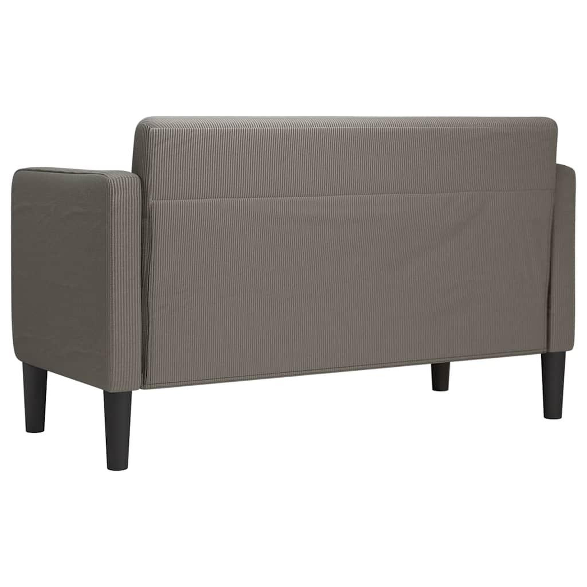 Voir la diapositive 5 : VIDAXL Canape causeuse gris clair 109 cm tissu velours cotele