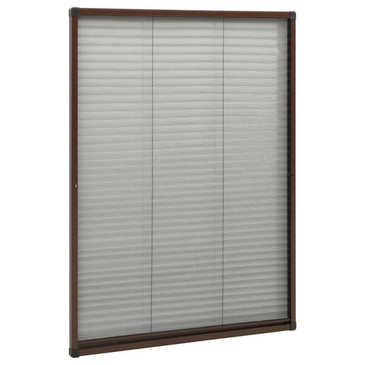 VIDAXL Moustiquaire plissee pour fenetre Aluminium Marron 80x120 cm