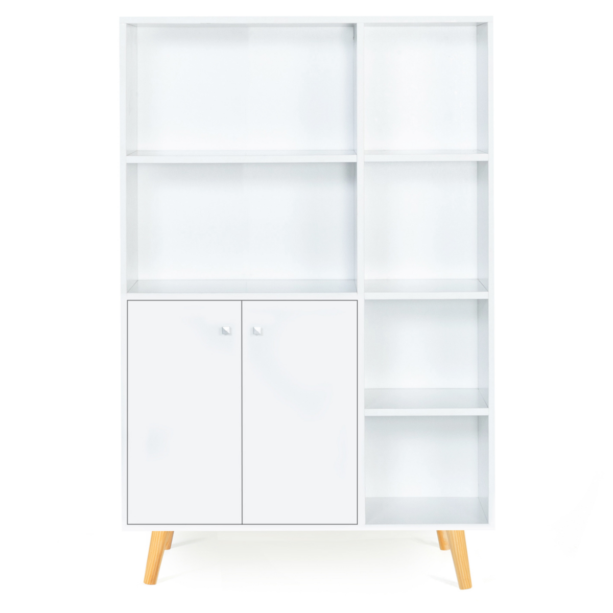 ID MARKET Bibliothèque 2 portes EMMIE scandinave blanc