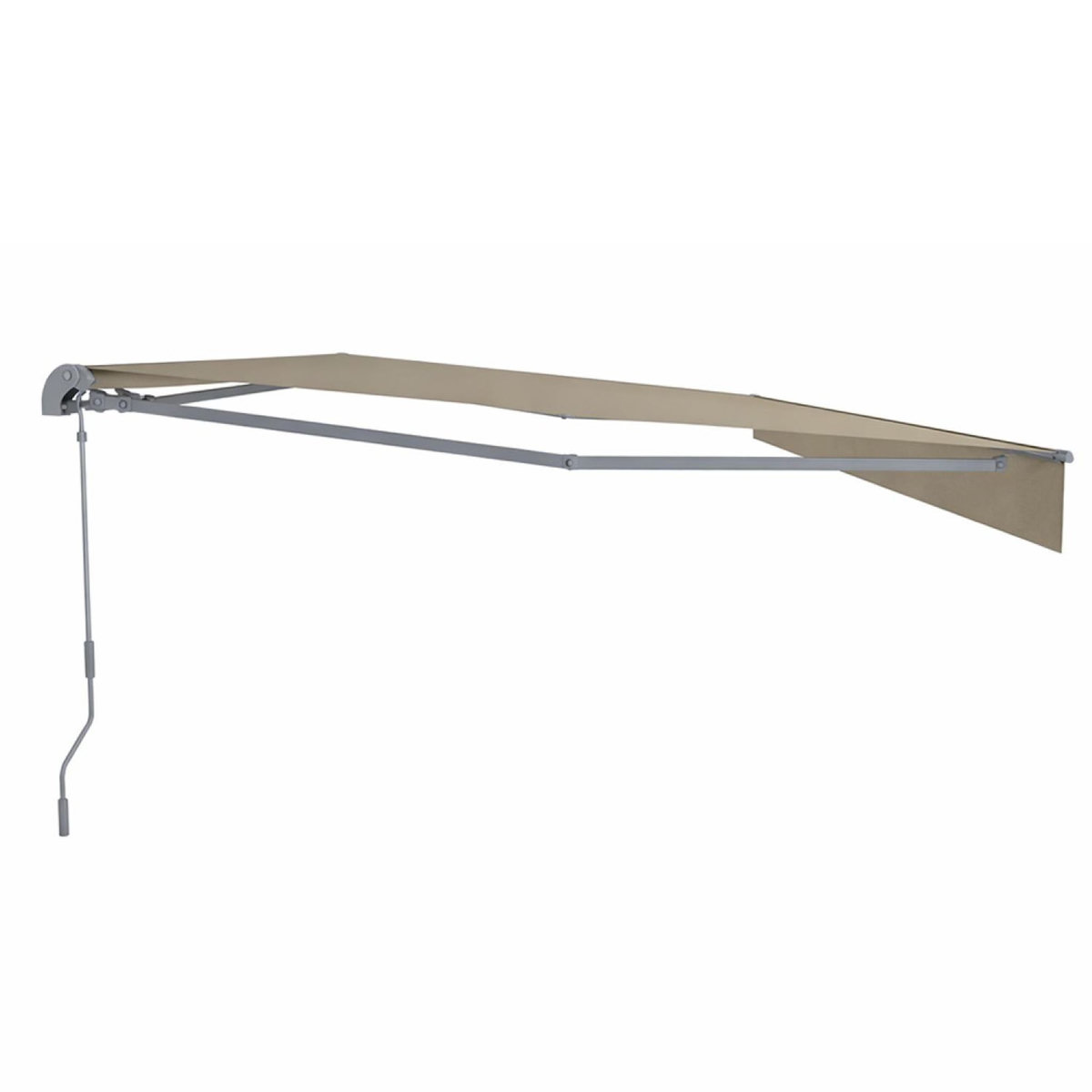 CONCEPT USINE Store banne manuel 3,95 x 3 m en aluminium avec toile taupe ADRO