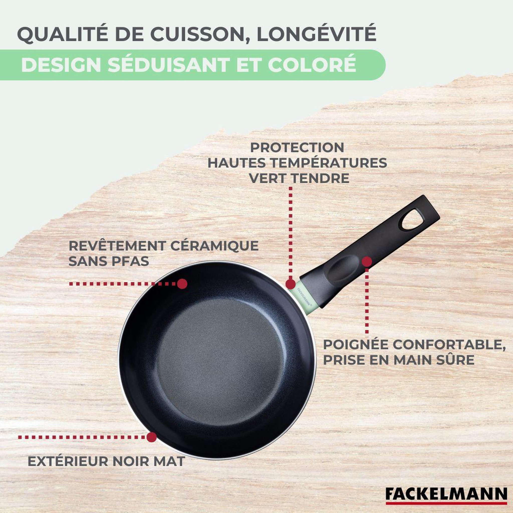 Voir la diapositive 6 : Fackelmann Set de 2 woks de 20 et 28 cm et 6 ustensiles fackelmann brandao