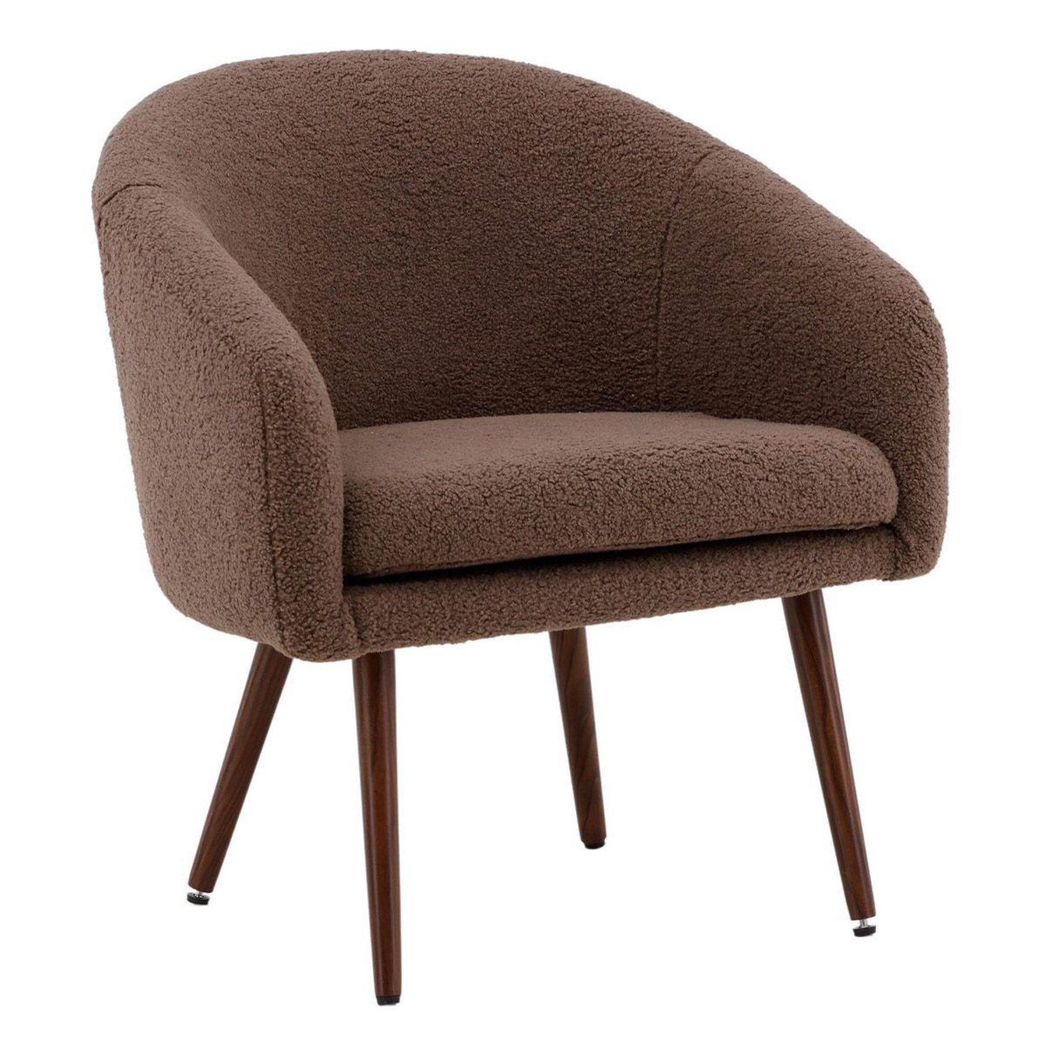 Paris Prix Fauteuil design bouclette  wanda  75cm marron