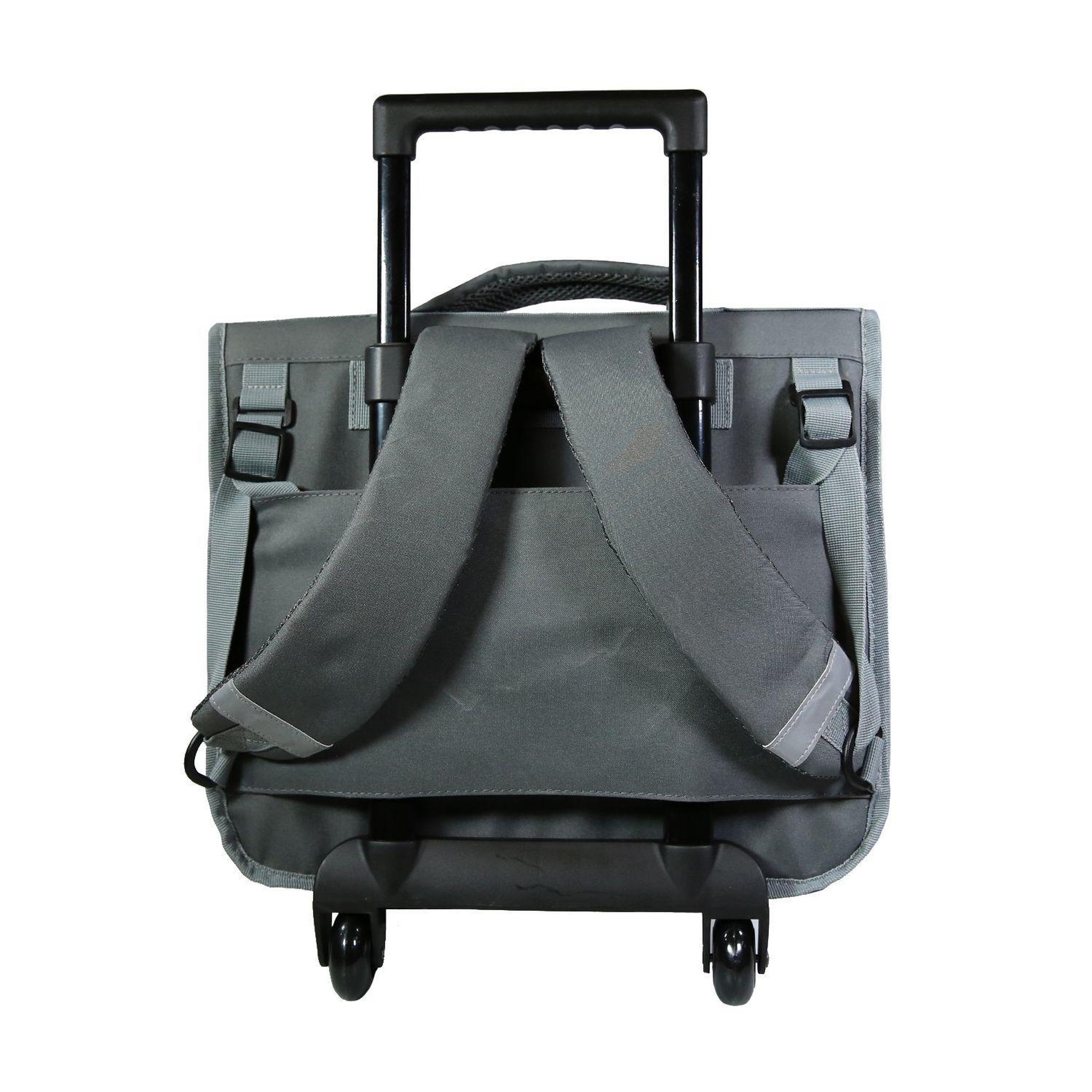 Voir la diapositive 4 : Bagtrotter BAGTROTTER Cartable à roulettes 38 cm Hot Wheels voitures Gris