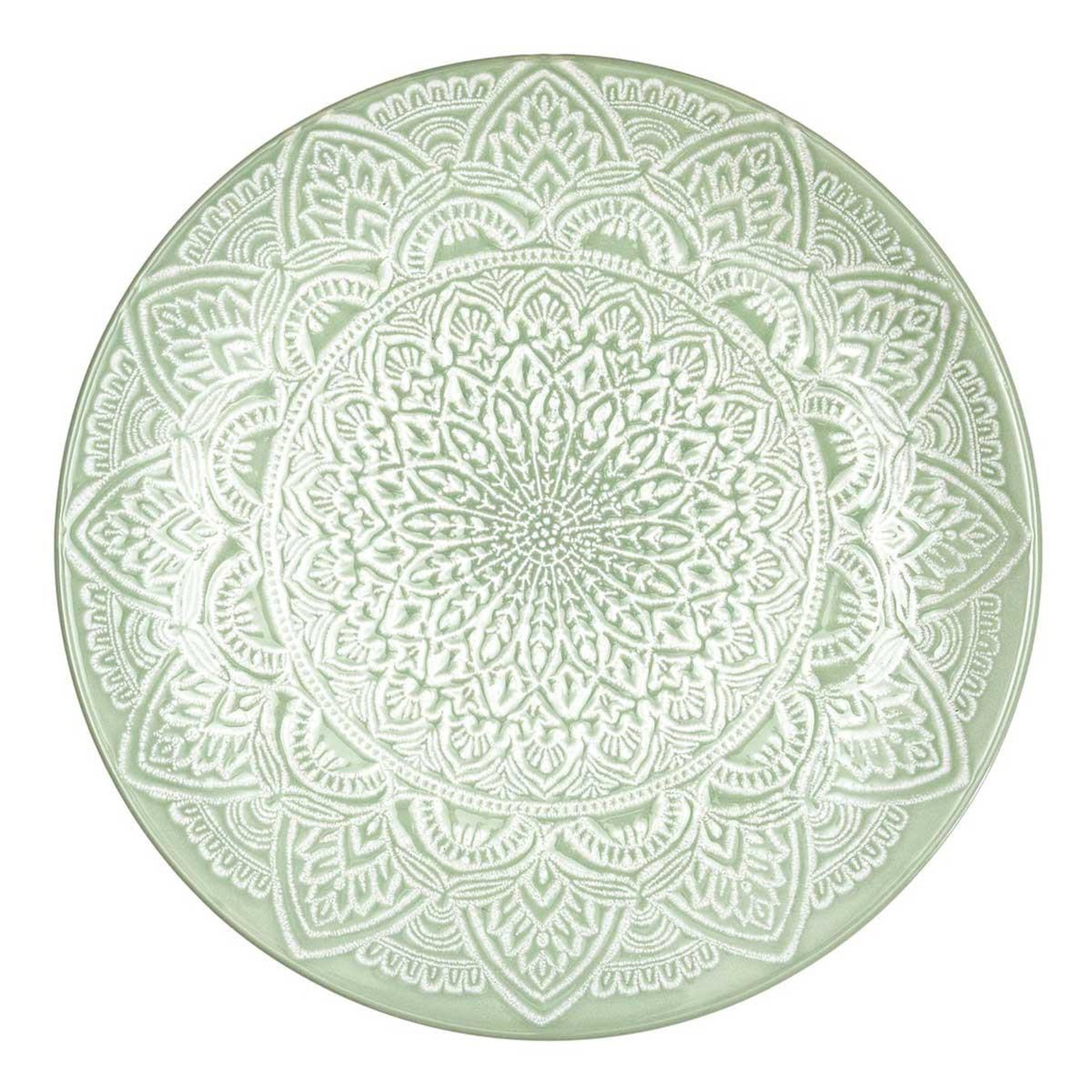 The Home Deco Factory Lot de 6 assiettes plates  sahara  27cm vert