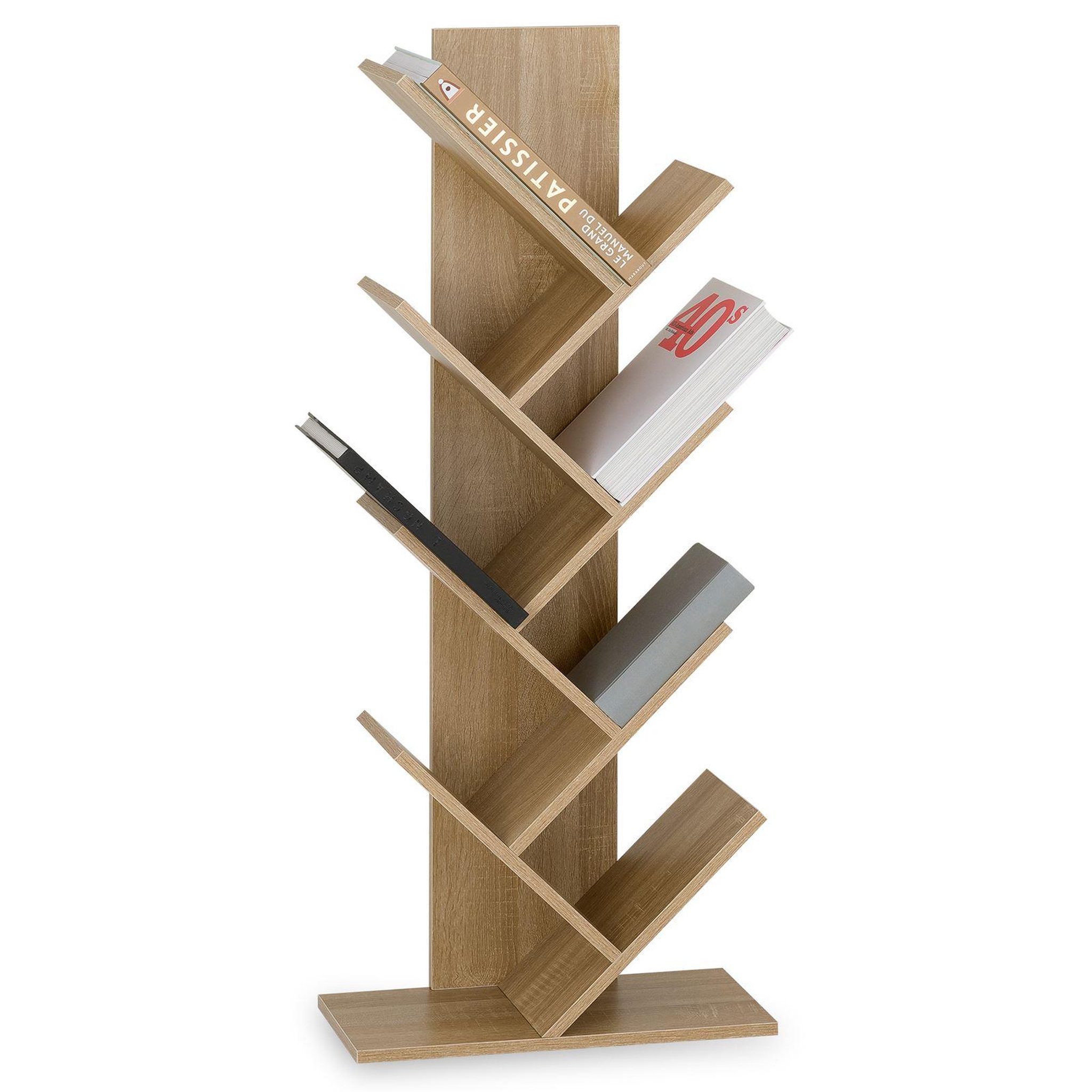 Voir la diapositive 1 : IDIMEX Étagère JULES en forme d'arbre, en bois
