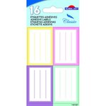 GLOBAL GIFT 16 étiquettes adhésives scolaires - Rectangles - Pastel