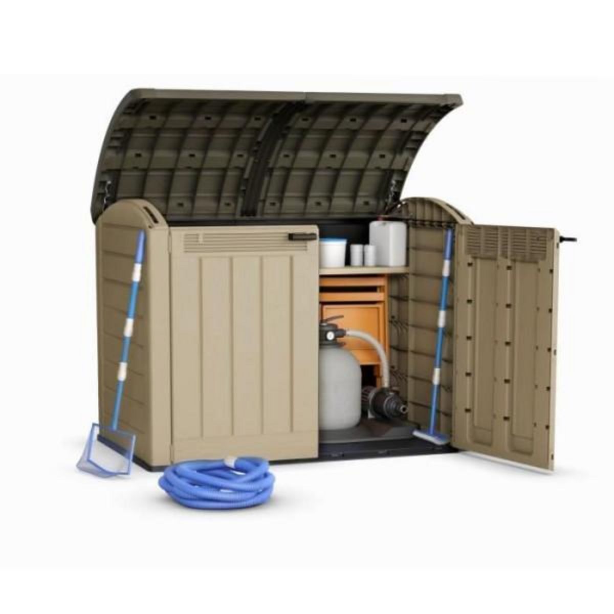 Keter Keter Coffre de rangement KETER Store-It-out Ultra, coffre de jardin résistant aux intempéries, Beige - 2000L - 177x113x134 cm