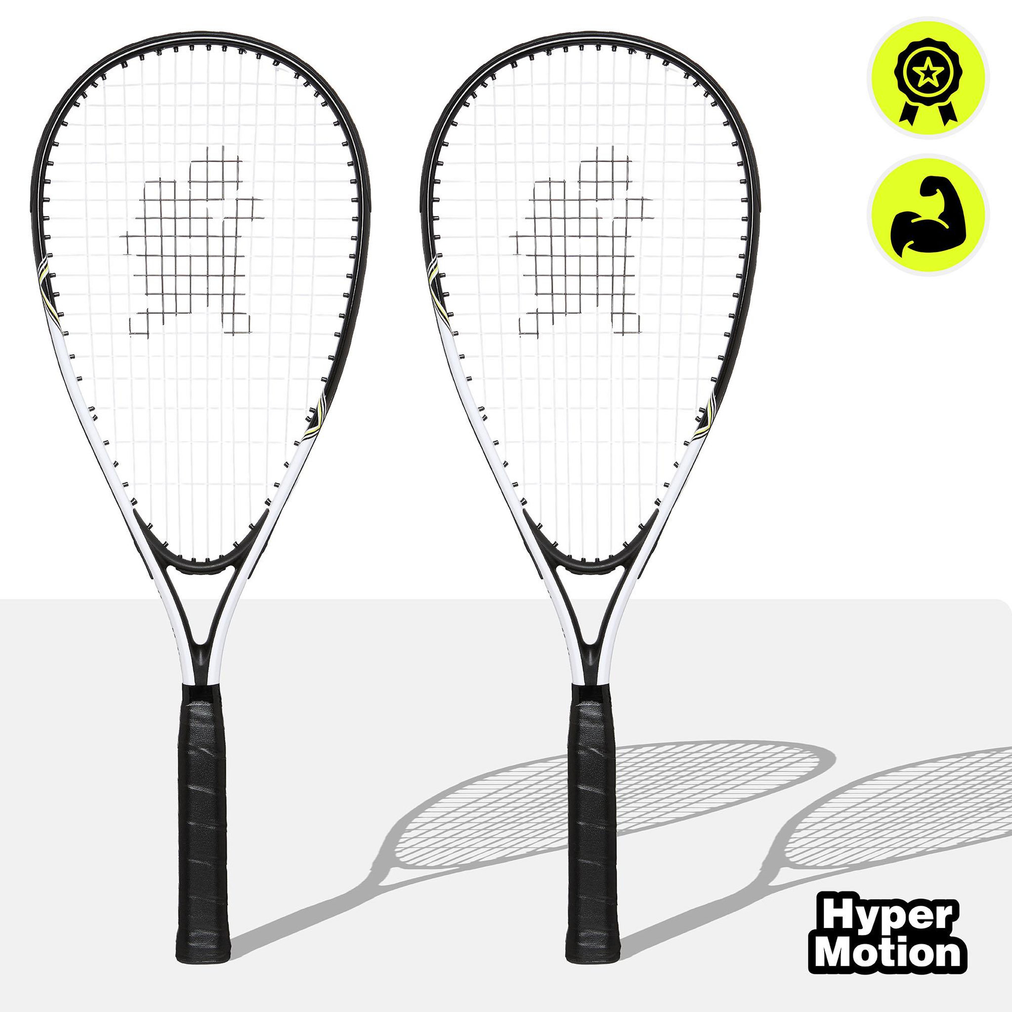 Voir la diapositive 4 : HYPERMOTION Jeu de Badminton Rapide HyperMotion Crossminton 2 Raquettes 5 Volants - Set Crossminton, Sac Oxford