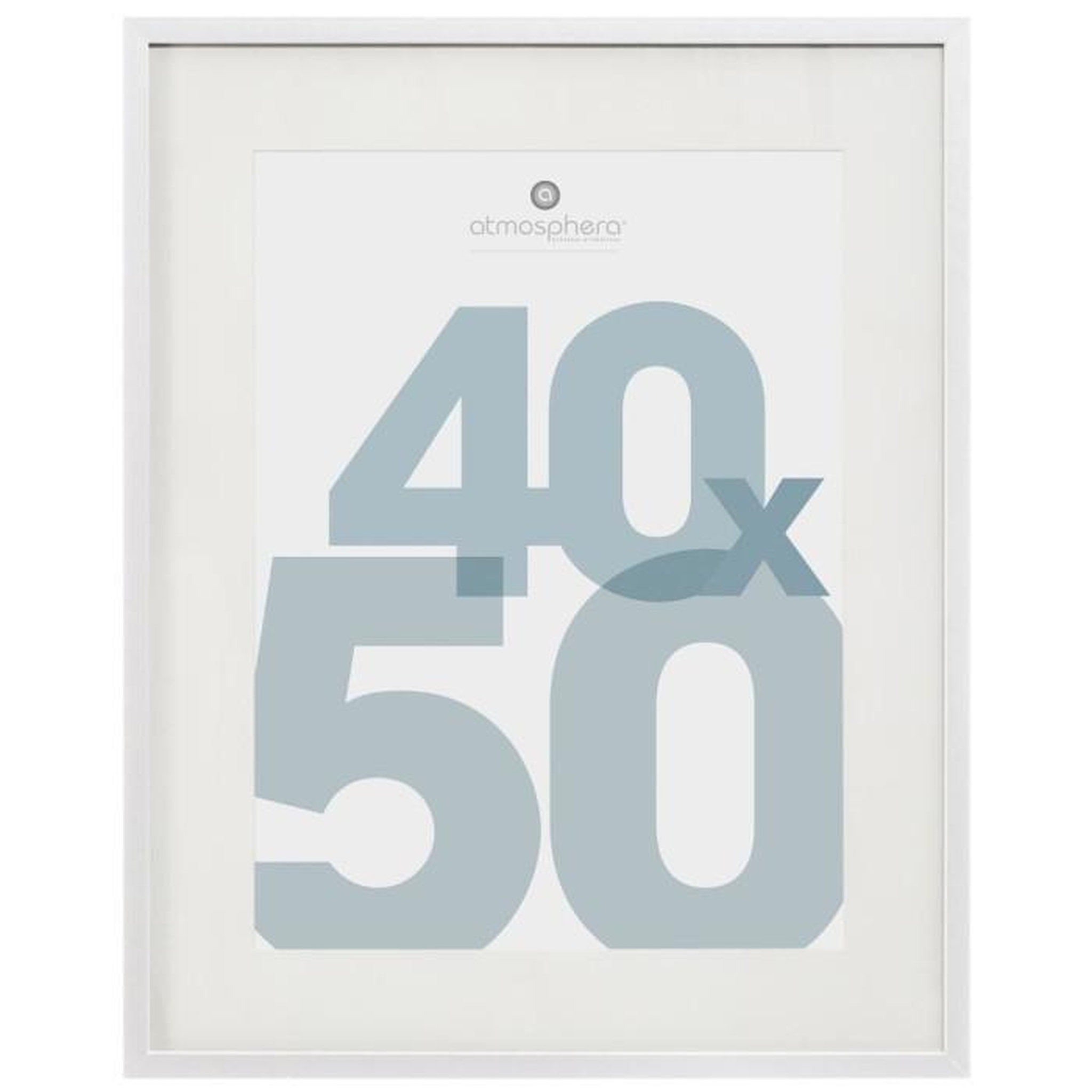 ATMOSPHERA Cadre Photo en Verre  Manu  40x50cm Blanc