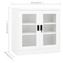 Voir la diapositive 6 : VIDAXL Armoire de bureau Blanc 90x40x90 cm Acier